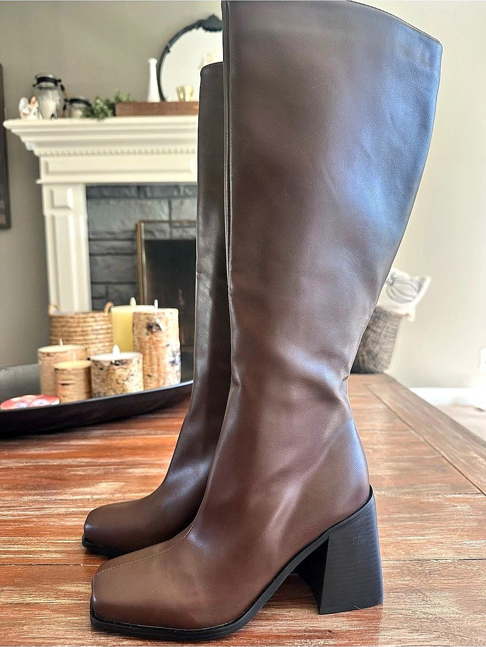 PRINCESS POLLY Renzo Knee High Boots Brown - Picture 5 of 8